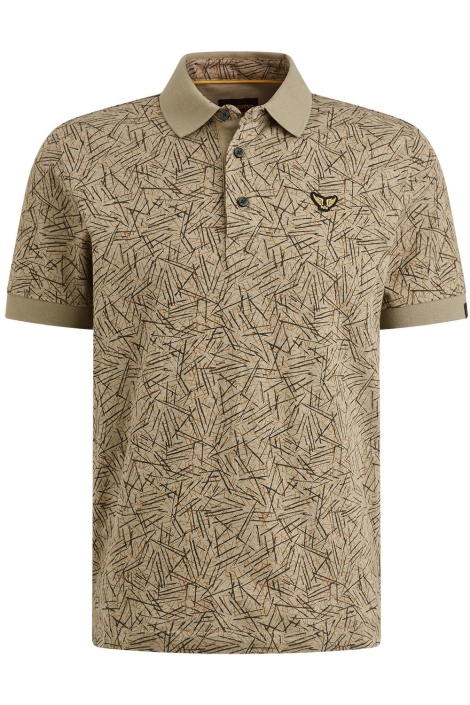 PME legend short sleeve polo slub jersey aop